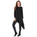 Plus Size Women's Asymmetric Ultra Femme Tunic by Roaman's in Black (Size 30/32) Long Shirt