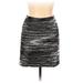 H&M Casual Skirt: Black Marled Bottoms - Women's Size 6