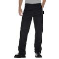 Dickies DU336R Men's Relaxed Fit Straight-Leg Carpenter Duck Pant in Black size 34X30 | Cotton DU336