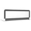 Costway 59 Inch Folding Breathable Baby Bed Rail Guard with Safety Strap-Gray