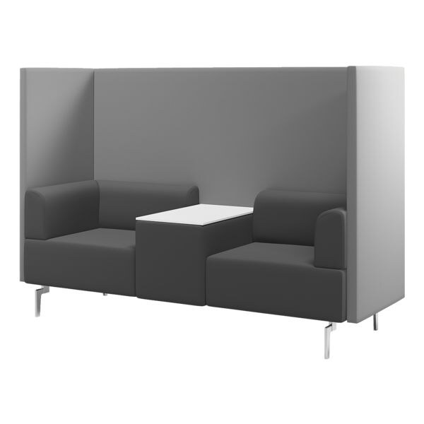 Rocada Besprechungsecke Doppelsitz mit Tisch grau, 200x137 cm