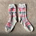 American Eagle Outfitters Accessories | American Eagle Outfitters Aztec Printed Crew Socks | Color: Cream/Pink | Size: Os