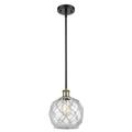 Innovations Lighting Bruno Marashlian Farmhouse Rope 8 Inch Cage Pendant - 516-1S-BAB-G122-8RW-LED