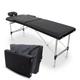 Mobiclinic®, Massage Table, Massage Bed, Aluminium, Folding Spa Beauty Massage Table, 2 Section, Physiotherapy Folding Table, CA-01 Light, Portable Lash Table, Adjustable Height, 73x23 Inches, Black