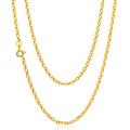 Alexander Castle 22" Solid 9ct Gold Chain Oval Belcher Chain Necklace - 1.5mm - Yellow Gold Necklace for Women & Men - with Jewellery Gift Box