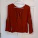 American Eagle Outfitters Tops | Ae Red Bell Sleeve Top | Color: Orange | Size: S