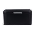 Neufday Metal Bread Box, Countertop Bread Storage,Solid Color Retro Metal Bread Bin Box Large Capacity Kitchen Storage Container for Your Kitchen Counter (Black)