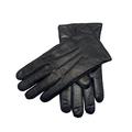 YISEVEN Winter Men’s Touchscreen Warm Lambskin Leather Gloves Wool Lined Classical Urban Style Three Point Genuine Sheepskin For Dress Driving Motorcycle Work Gifts, Black 9.5"/L