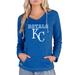Women's Concepts Sport Royal Kansas City Royals Mainstream Terry Long Sleeve Hoodie Top