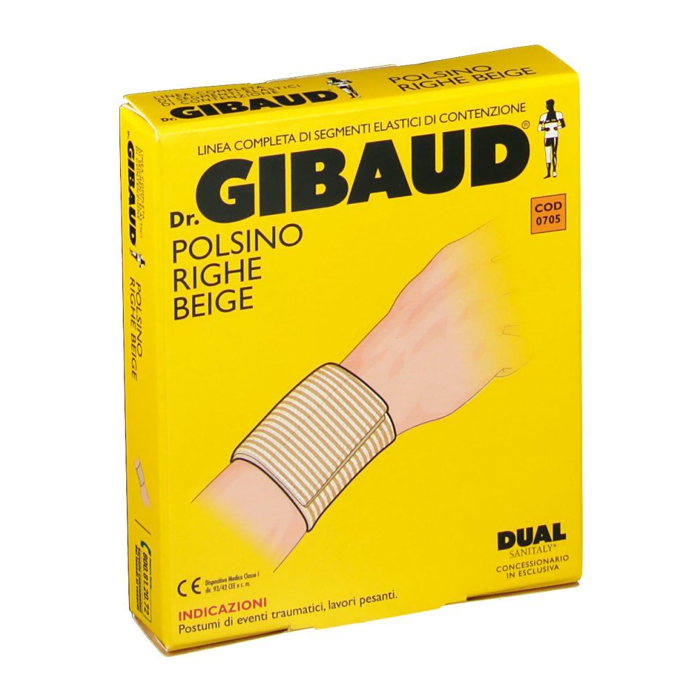 Dr. GIBAUD® Polsino Righe Beige 6 cm Taglia 1 pz Bendaggio/i
