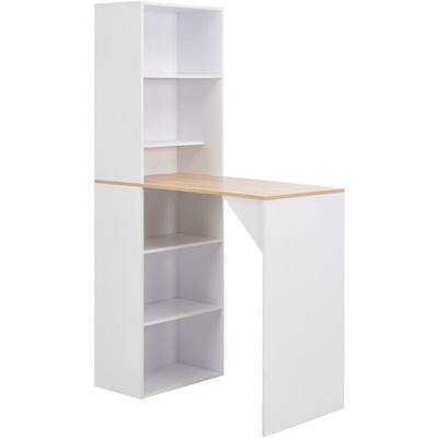 Bartisch mit Schrank Weiß 115x59x200 cm Vidaxl