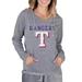 Women's Concepts Sport Gray Texas Rangers Mainstream Terry Long Sleeve Hoodie Top