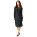 Plus Size Women's Lace Shift Dress by Jessica London in Black (Size 20)