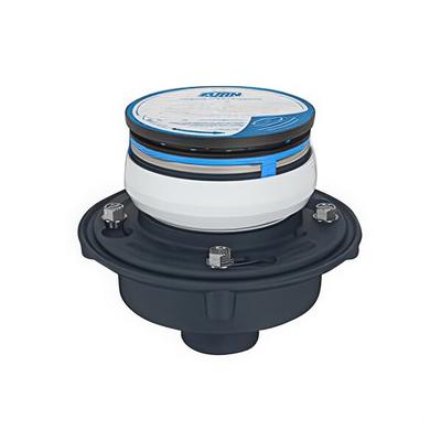Zurn Elkay ZN415-2NH-6BZ1 EZ1 Cast Iron Floor and Shower Drain with 6" Round Type B Polished Nickel Bronze Strainer and 2" No-Hub Outlet