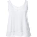 Plus Size Women's Lace-Trim Tank by ellos in White (Size 14/16)