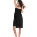 Plus Size Women's Smocked Bodice Tank Dress by ellos in Black (Size S)