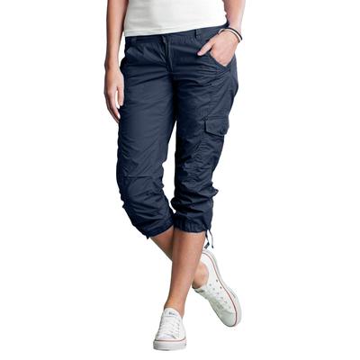 Plus Size Women's Stretch Cargo Capris by ellos in Navy (Size 28)