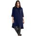 Plus Size Women's Studded Tunic Dress by ellos in Navy (Size S)