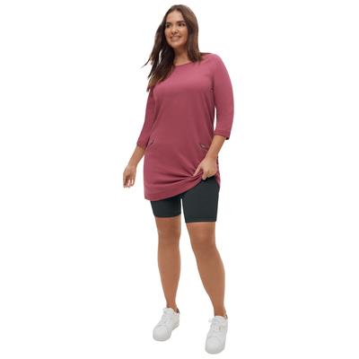 Plus Size Women's Stretch Knit Bike Shorts by ello...