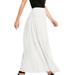 Plus Size Women's Lace Trim Long Skirt by ellos in White (Size 30/32)