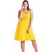 Plus Size Women's Smocked Bodice Tank Dress by ellos in Pepper Yellow (Size 2X)