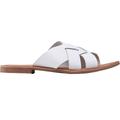 Women's Multi-Strap Leather Sandal by ellos in White (Size 7 M)
