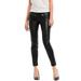 Plus Size Women's Skinny Leather Pants by ellos in Black (Size 16)