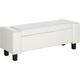 Homcom - Banc coffre de rangement 2 en 1 revêtement synthétique capitonné 106L x 40l x 40H cm blanc