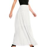 Plus Size Women's Lace Trim Long Skirt by ellos in White (Size 14/16)