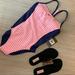 Nike Swim | $88 Nike Women’s Raceback One Piece Bathing Suit | Color: Blue/Pink/White | Size: M