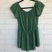 Anthropologie Tops | Anthropologie’s Postmark Xs Green Peplum Top | Color: Green | Size: Xs