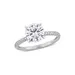 Belk & Co Lab Created 2 Ct. T.w. Moissanite, 1/10 Ct. T.w. Diamond Engagement Ring In 14K White Gold, 5