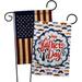 Breeze Decor Happy Father's Day Mustache Impressions Decorative 2-Sided 19 x 13 in. 2 Piece Garden Flag Set in Black/Blue/Gray | Wayfair