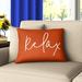 Andover Mills™ Mcgee Relax Thin Outdoor Rectangular Pillow Cover & Insert Polyester/Polyfill blend in Orange | 14 H x 20 W x 1.6 D in | Wayfair