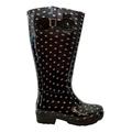 Wide Wellies Wide Leg Wellies | Shaft Width XXL | Black Polka Size 6 | Wide Fit Wellies Women | Wide Fit Boots Womens | Wide Fit Wellingtons | Wide Calf Wellies | Wide Calf Wellies Ladies