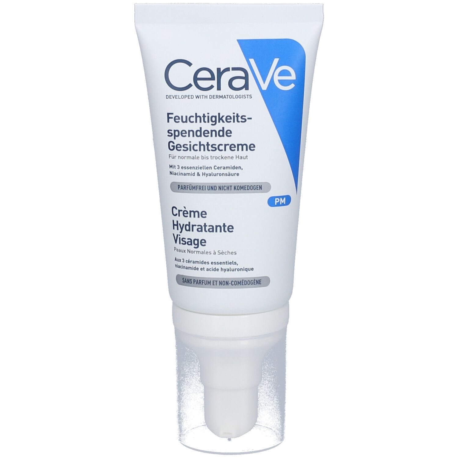 CeraVe Crema Viso Idratante PM con Acido Ialuronico, Niacinamide e 3 C