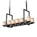 Justice Design Group Fusion 51 Inch 12 Light Linear Suspension Light - FSN-8619-15-OPAL-MBLK