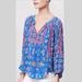 Anthropologie Tops | Anthropologie Silk Blouse | Color: Blue/Pink | Size: L