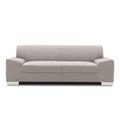 DOMO. Collection Sofa Alisson, 3er Couch, 3-Sitzer, 3er Garnitur, 199x83x75 cm, Polstergarnitur in hellgrau