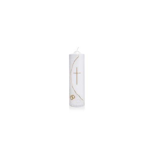 Wiedemann Hochzeitskerze verziert 250 x 70 mm, mit individueller Namensverzierung