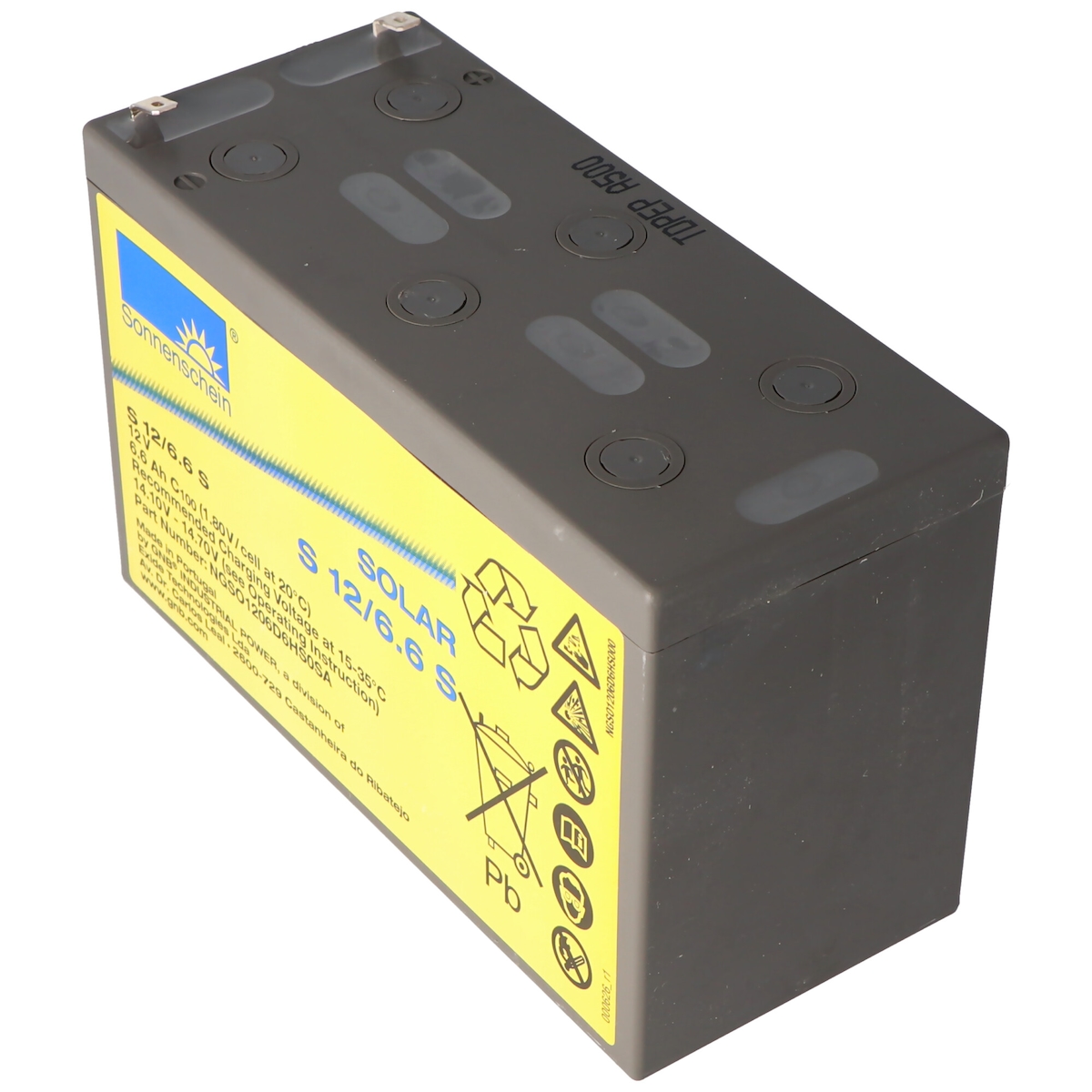 Exide Sonnenschein Solar S 12/6.6 S Akku Blei 12Volt 6,6Ah Image
