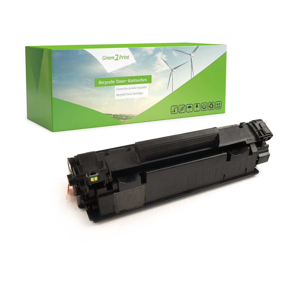Green2Print Hochleistungstoner schwarz ersetzt HP CE285A, 85A passend für HP LaserJet Pro M1130, M1210, M1212MFP, M1212nfMFP, M1217NFW, P1100, P1102W, Image