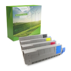 Green2Print Toner Toner-Set, 4 Kartuschen ersetzt OKI 44315305, 44315306, 44315307, 44315308 passend für OKI C610DM, C610