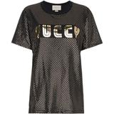 Gucci Shirts | Authentic Gucci Gold Metallic Logo T-Shirt Nwt | Color: Black/Gold | Size: M