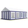 Tendone per feste 4x8 m pvc blu-bianco 100% impermeabile Gazebo da giardino Tendone da esterno