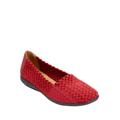 Wide Width Women's The Bethany Flat by Comfortview in Crimson (Size 10 1/2 W)