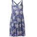 Plus Size Women's Crossover Back Tank Dress by ellos in Blueberry Fern Print (Size 14/16)