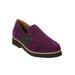 Wide Width Women's The Taren Slip On Flat by Comfortview in Dark Berry (Size 7 W)