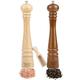 Creative Home Large Wooden Salt & Pepper Grinder Set | 31.5 cm Height | Mill with Mini Wooden Scoop | Natural Beech Wood | Pefect for Coffee Beans and Spice | Manual Mechanism | Salt & Pepper Shaker