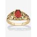 Gold over Sterling Silver Open Scrollwork Simulated Birthstone Ring by PalmBeach Jewelry in July (Size 7)